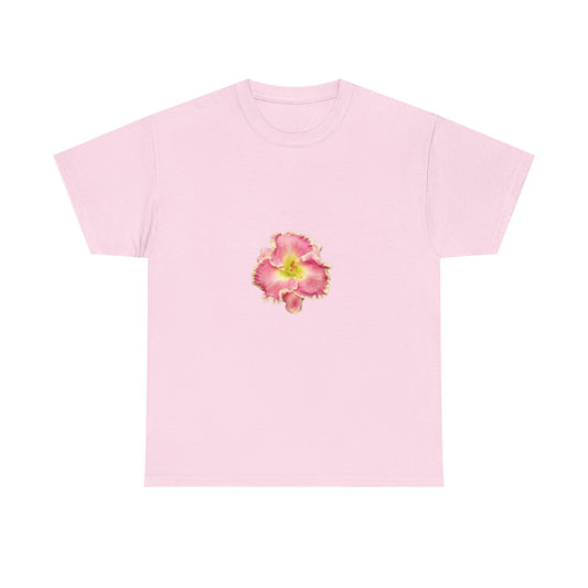 Floral Unisex Heavy Cotton Tee - Perfect for Summer Gatherings and Casual Style