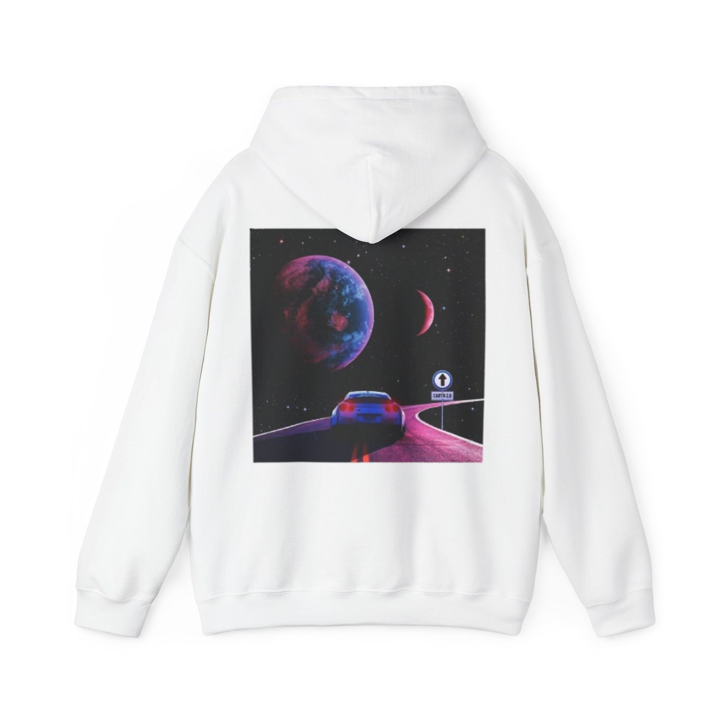 Cosmic Adventure Unisex Hooded Sweatshirt - Outer Space Road Trip Design