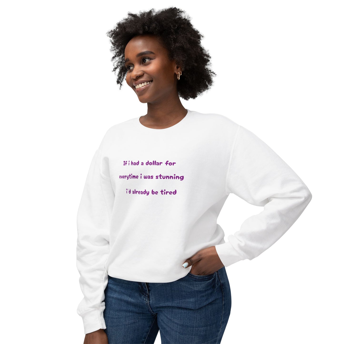 Stunning Statement Unisex Lightweight Crewneck Sweatshirt – Perfect Casual Wear for Everyday Confidence