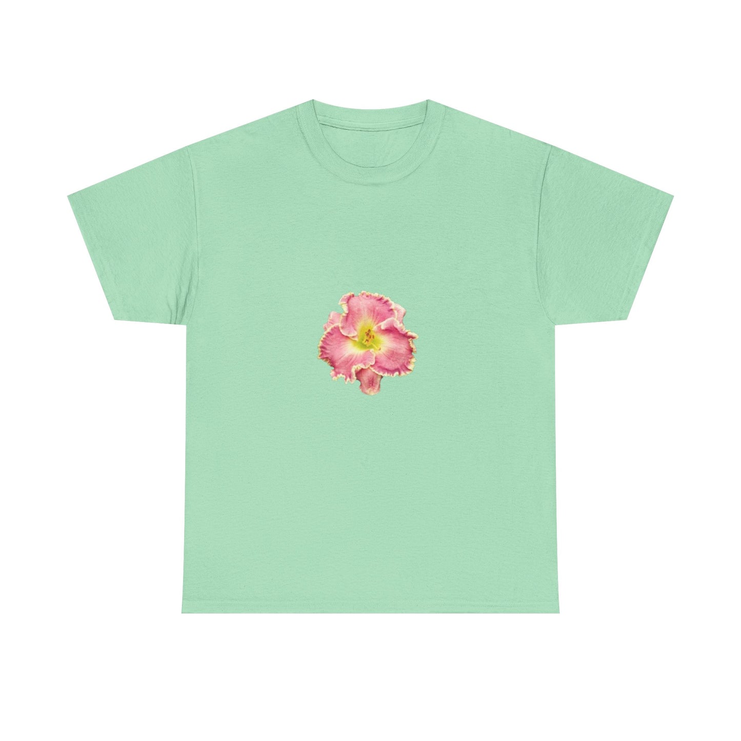 Floral Unisex Heavy Cotton Tee - Perfect for Summer Gatherings and Casual Style