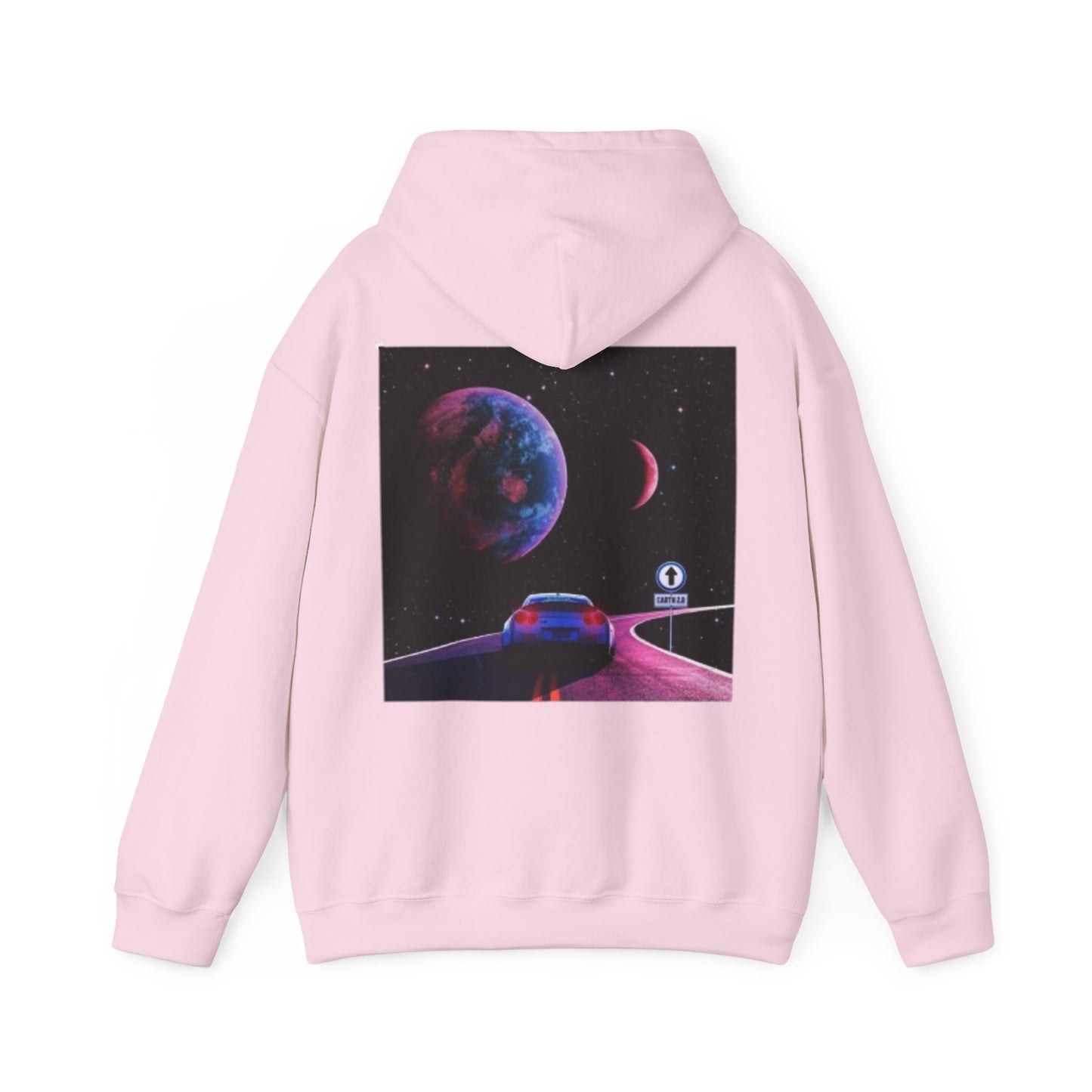 Cosmic Adventure Unisex Hooded Sweatshirt - Outer Space Road Trip Design