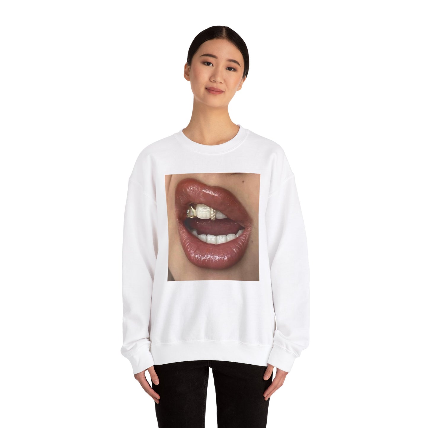 Bold Statement Crewneck Sweatshirt - Edgy Graphic Design