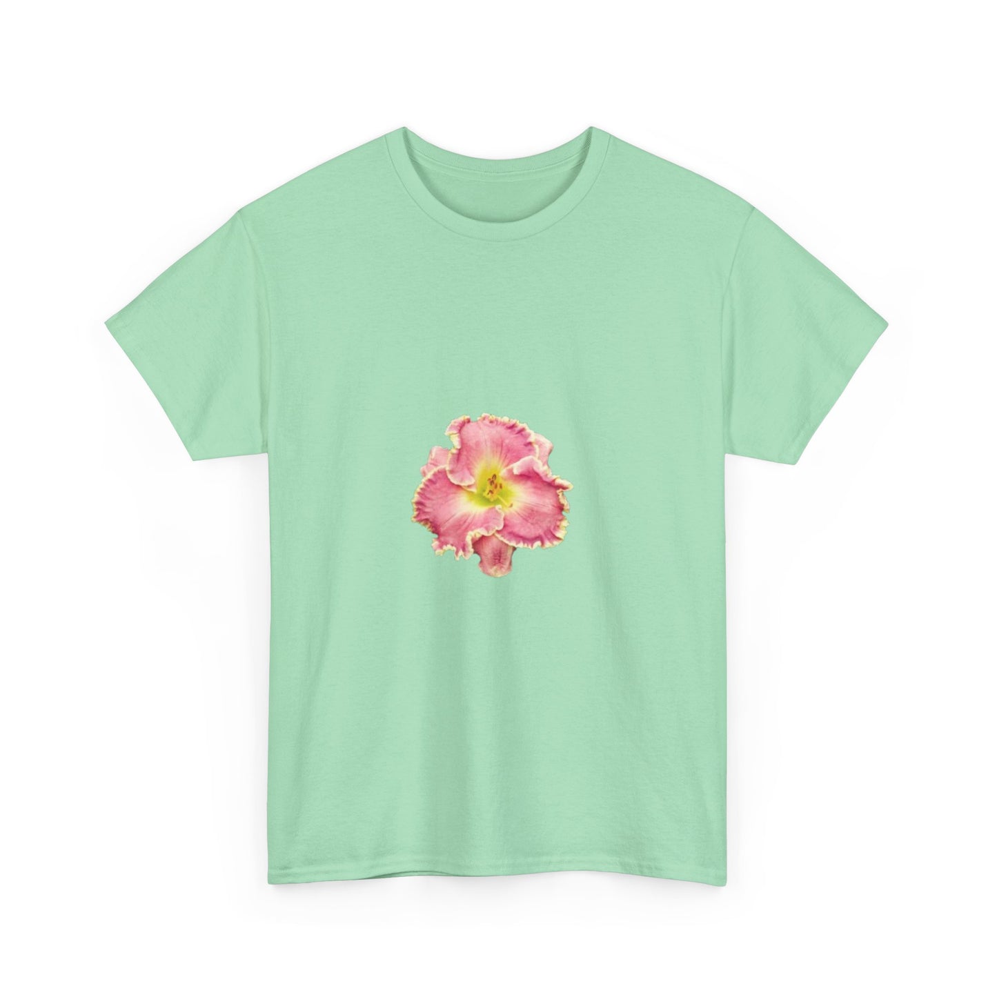 Floral Unisex Heavy Cotton Tee - Perfect for Summer Gatherings and Casual Style