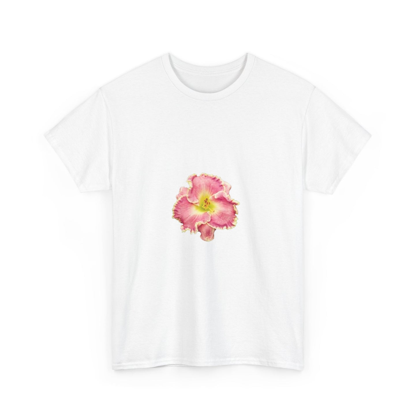 Floral Unisex Heavy Cotton Tee - Perfect for Summer Gatherings and Casual Style