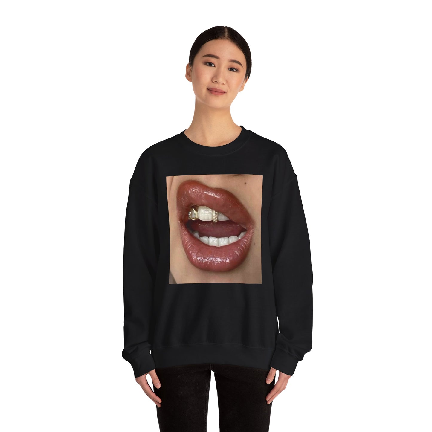 Bold Statement Crewneck Sweatshirt - Edgy Graphic Design