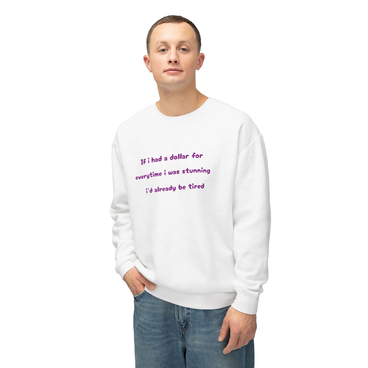 Stunning Statement Unisex Lightweight Crewneck Sweatshirt – Perfect Casual Wear for Everyday Confidence